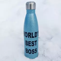 Butelka Termos z nadrukiem world's best boss, the office butelka termiczna